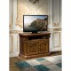 Comode din Lemn Masiv, Comodă lemn masiv, TV, maro/alb, 2 uși, Cristina