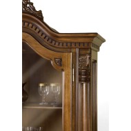 Cristalier lemn masiv, maro/alb, 2 uși, Cristina