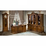 Carcasă ceas lemn masiv, cu mecanism, 1 ușă, 2 sertare, Cristina