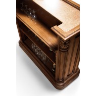 Masă lemn masiv, maro/alb, bar, Cristina