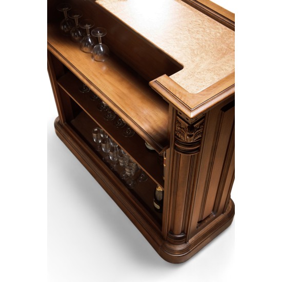 Mese din Lemn Masiv, Masă lemn masiv, maro/alb, bar, Cristina