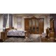Paturi din lemn masiv, Pat lemn masiv, maro/alb, dublu, 1600, inserții ornamentale, Cristina