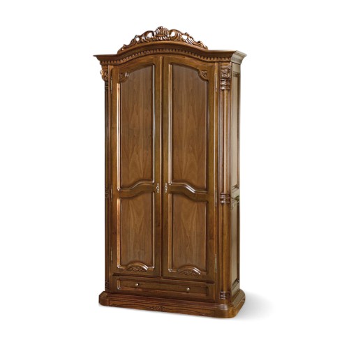 Dulap lemn masiv, maro/alb, 2 uși, Cristina