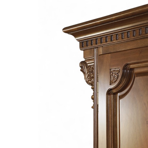 Dulap lemn masiv, maro/alb, 3 uși, Cristina