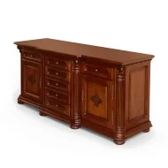 Bufet lemn masiv, maro alb, 2 uși, 7 sertare, Veneția  Lux