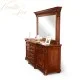 Bufet 2 usi 7 sertare - Venetia Lux Bufete din Lemn Masiv, Bufet lemn masiv, maro alb, 2 uși, 7 sertare, Veneția Lux