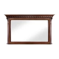 Oglindă lemn masiv, maro/alb, dreptunghiulară, Veneția Lux