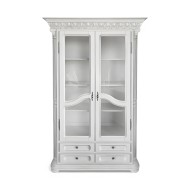 Cristalier lemn masiv, maro/alb, 2 uși, Veneția Lux Cristalier lemn masiv, maro/alb, 2 uși, Veneția Lux