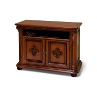 Comodă lemn masiv, TV, maro/alb, 2 uși, Veneția Lux Comodă lemn masiv, TV, maro/alb, 2 uși, Veneția Lux