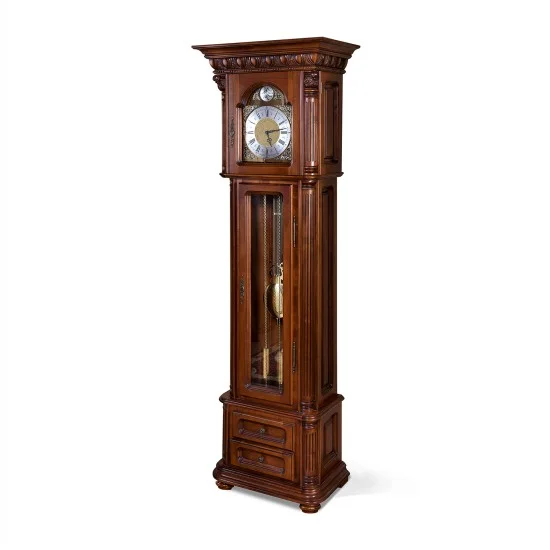 Carcase Ceas din Lemn Masiv, Carcasă ceas lemn masiv, cu mecanism, 2 sertare, inserții ornamentale, Veneția Lux