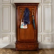 Cuier lemn masiv, mic, maro/alb, dreptunghiular, Veneția Lux