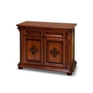 Comodă lemn masiv, bar, maro/alb, 2 uși, 2 sertare, Veneția Lux Comodă lemn masiv, bar, maro/alb, 2 uși, 2 sertare, Veneția Lux