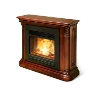 Șemineu lemn masiv, maro/alb, Md.2, cu mecanism, Veneția Lux