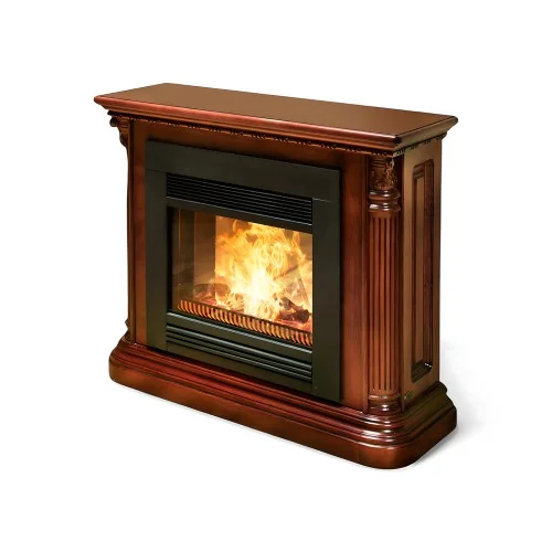 Șemineu lemn masiv, maro/alb, Md.2, cu mecanism, Veneția Lux