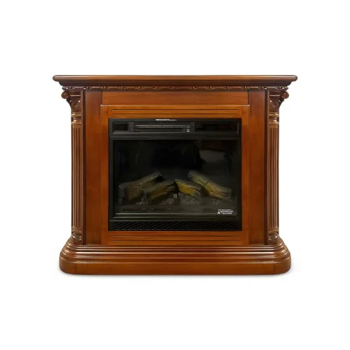 Șemineu lemn masiv, maro/alb, Md.2, cu mecanism, Veneția Lux