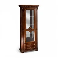 Cristalier lemn masiv, maro/alb, 1 ușă, stânga, Veneția Lux