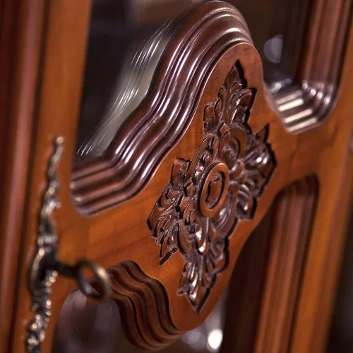 Cristalier lemn masiv, maro/alb, 1 ușă, stânga, Veneția Lux