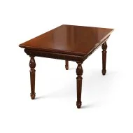 Masă lemn masiv, maro/alb, dreptunghiulară, Veneția Lux