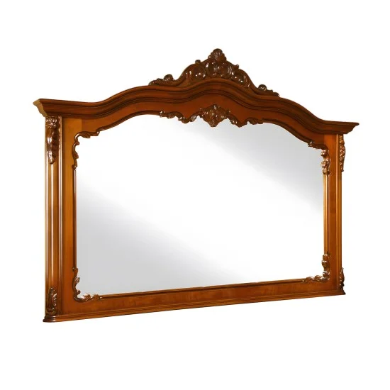 Rame Oglinzi din Lemn Masiv, Oglindă Lemn Masiv, Maro/Alb, stil Rococo, Cleopatra