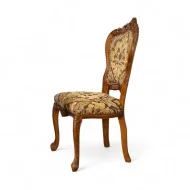 Scaun lemn masiv, maro/alb, tapiserie multicoloră, Cleopatra