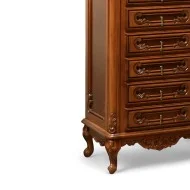 Casetieră lemn masiv, maro/alb, 7 sertare, Cleopatra