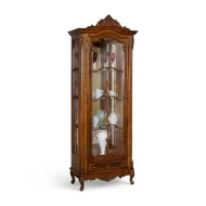 Cristalier lemn masiv, maro/alb, 1 ușă, stânga, Cleopatra