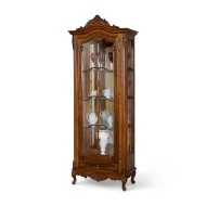 Cristalier lemn masiv, maro/alb, 1 ușă, dreapta, Cleopatra