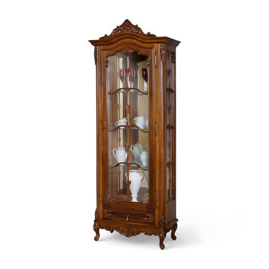 Cleopatra - Jobb oldalra nyiló 1 ajtós vitrin - kristálytartó Vitrin, Cleopatra - Jobb oldalra nyiló 1 ajtós vitrin - kristálytartó