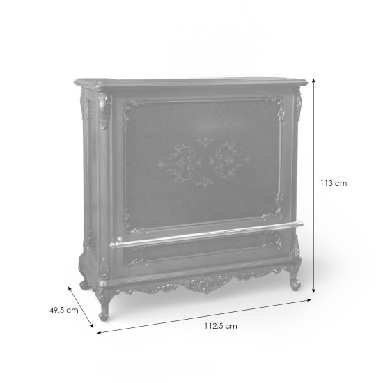 Mese din Lemn Masiv, Masă lemn masiv, maro/alb, bar, Cleopatra