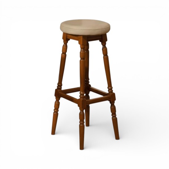 Scaune din Lemn Masiv, Scaun lemn masiv, maro/alb, bar, Cleopatra