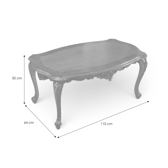 Masuta cafea din lemn masiv, Masuta - Cleopatra