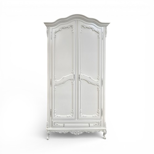 Dulap lemn masiv, maro/alb, 2 uși, Cleopatra