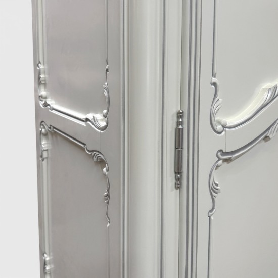 Dulap lemn masiv, maro/alb, 3 uși, Cleopatra