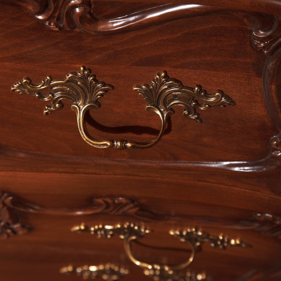 Bufete din Lemn Masiv, Bufet lemn masiv, maro/alb, 2 uși, 3 sertare, Cleopatra Lux