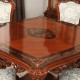 Mese din Lemn Masiv, Masă lemn masiv, maro/alb, pătrată, extensibilă, Cleopatra Lux
