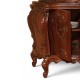 Bufete din Lemn Masiv, Bufet Vitrină lemn masiv, maro/alb, 2 uși, Cleopatra Lux