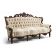 Canapele lemn masiv, Canapea lemn masiv, maro/alb, sofa, tapisată, Cleopatra Lux