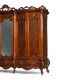 Dulapuri din lemn masiv, Dulap Lemn Masiv, Maro/Alb, 5 Uși, Ornamente Manuale, Cleopatra Lux