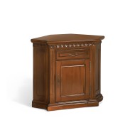 Bufet colț lemn masiv, maro/alb, detalii ornamentale, Veneția Bufet colț lemn masiv, maro/alb, detalii ornamentale, Veneția