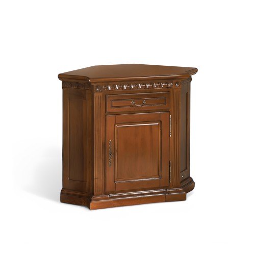 Bufet colț lemn masiv, maro/alb, detalii ornamentale, Veneția Bufet colț lemn masiv, maro/alb, detalii ornamentale, Veneția