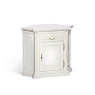 Bufet colț lemn masiv, maro/alb, detalii ornamentale, Veneția Bufet colț lemn masiv, maro/alb, detalii ornamentale, Veneția