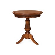 Masă lemn masiv, maro/alb, rotundă, Veneția   Masă lemn masiv, maro/alb, rotundă, Veneția