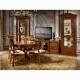Cristalier 1 usa stanga - Venetia Cristaliere din Lemn Masiv, Cristalier lemn masiv, maro/alb, 1 ușă, stânga, Veneția