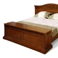 Ladă lenjerie lemn masiv, maro/alb, 1800, Veneția