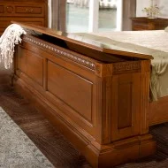 Ladă lenjerie lemn masiv, maro/alb, 1600, Veneția