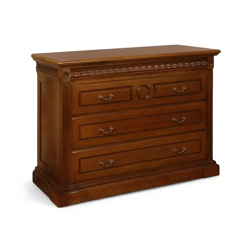 Comodă lemn masiv, maro/alb, influențe Rococo, Veneția