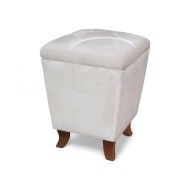 Taburet lemn masiv, maro/alb, tapisat, motive florare, Veneția Taburet lemn masiv, maro/alb, tapisat, motive florare, Veneția