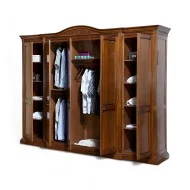 Dulap lemn masiv, maro/alb, 5 uși, Veneția