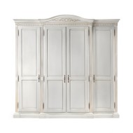 Dulap lemn masiv, maro/alb, 4 uși, Veneția Dulap lemn masiv, maro/alb, 4 uși, Veneția
