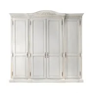 Dulap lemn masiv, maro/alb, 4 uși, Veneția